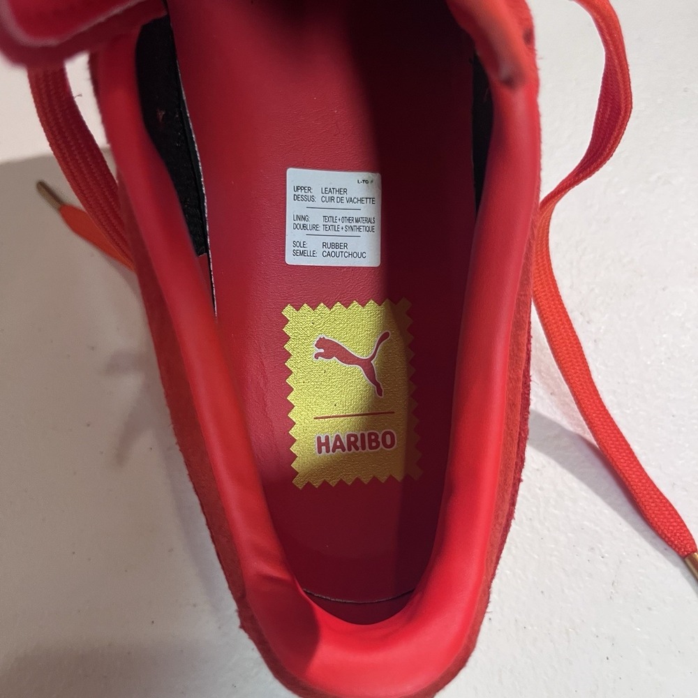 Puma‎ X Hairibo Suede Shoes Red Size 5c - Picture 3 of 8